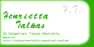 henrietta talpas business card